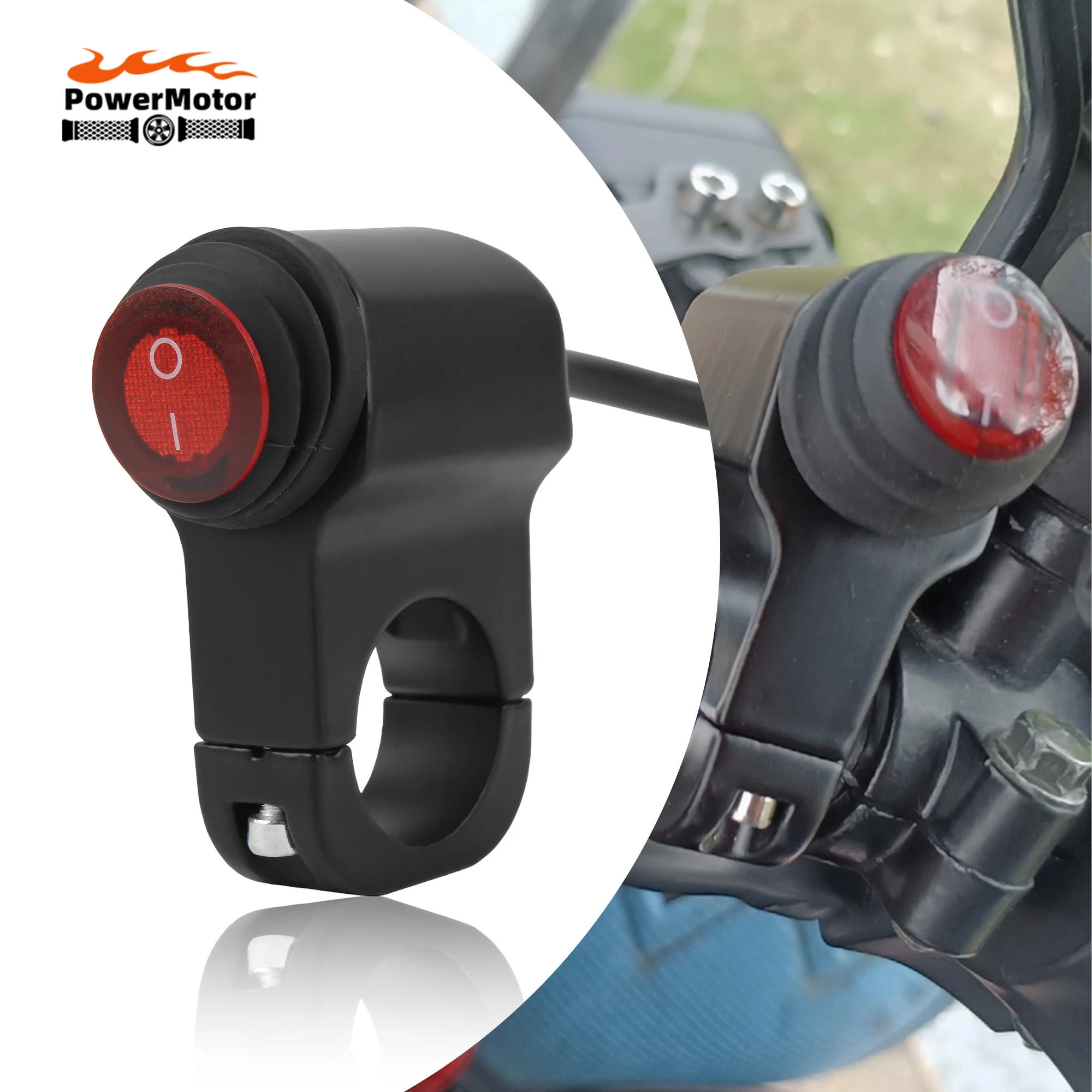 

22mm 12V Universal Motorcycle Handlebar Light On Off Switch Waterproof Scooters Headlight Fog Spot Lamp ON/OF Motocross Parts
