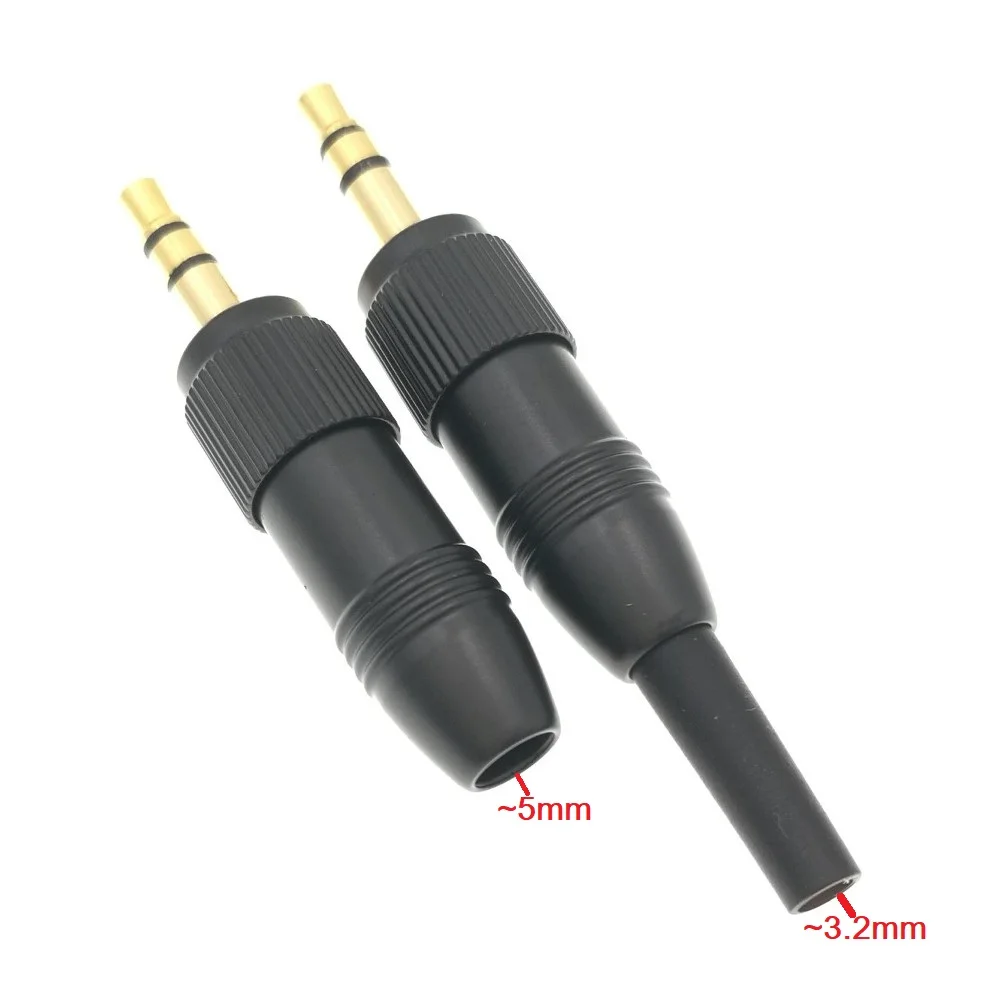 10 szt. Czarny złącze blokady Audio 3.5mm 1/8 \'\'z blokadą śruba radia do przejściówka Adapter zamiennych do mikrofonu Sennheiser Sony Nady Audio2000S