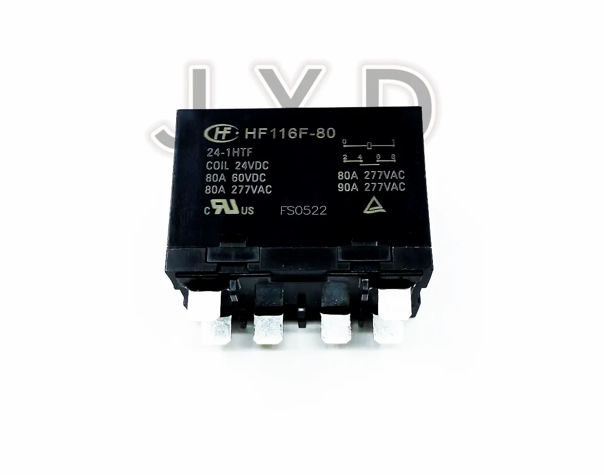 

HOT NEW HF116F-80-24-1HTF HF116F80241HTF HF116F 80 24 1HTF DC24V 24VDC 24V 80A relay 6PIN