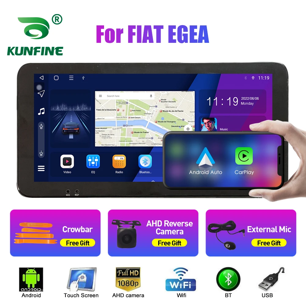

Автомобильный радиоприемник для FIAT EGEA, восьмиядерный Android 10,0, автомобильный DVD, GPS-навигационный плеер, бездекольный автомобильный стерео головное устройство