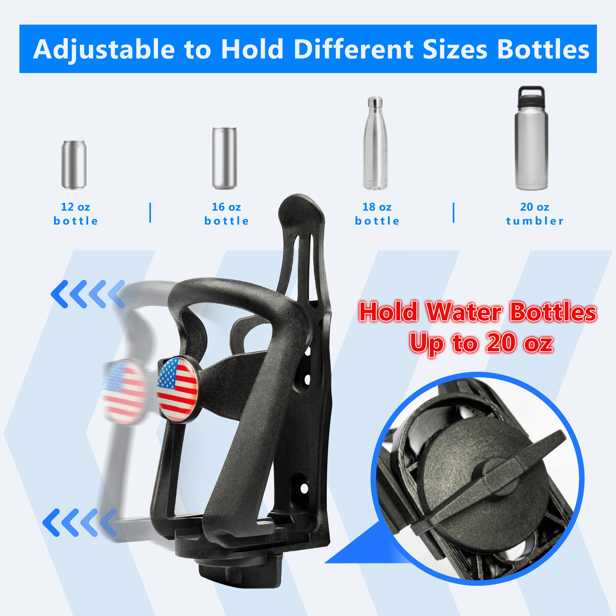 Adjustable Grip. Secure Hold. On-the-Go Sip. Handlebar Cup Holder Expander Kit for Can-Am Spyder F3 F3-S F3-L F3-T