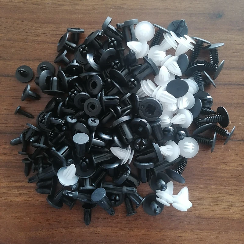 100 pieces of plastic automotive HE26 rivet fasteners For Renault Megane 2 3 Duster Logan Clio 4 3 Laguna 2 Scenic Sandero