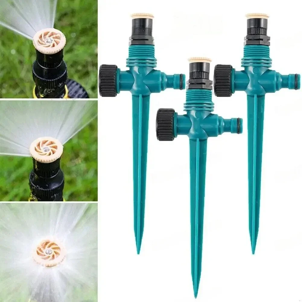 1-10pcs Garden Sprinkler 360° Rotation Irrigation Watering  Agriculture Ground Automatic Tube Adjustable Plug Buried Atomization