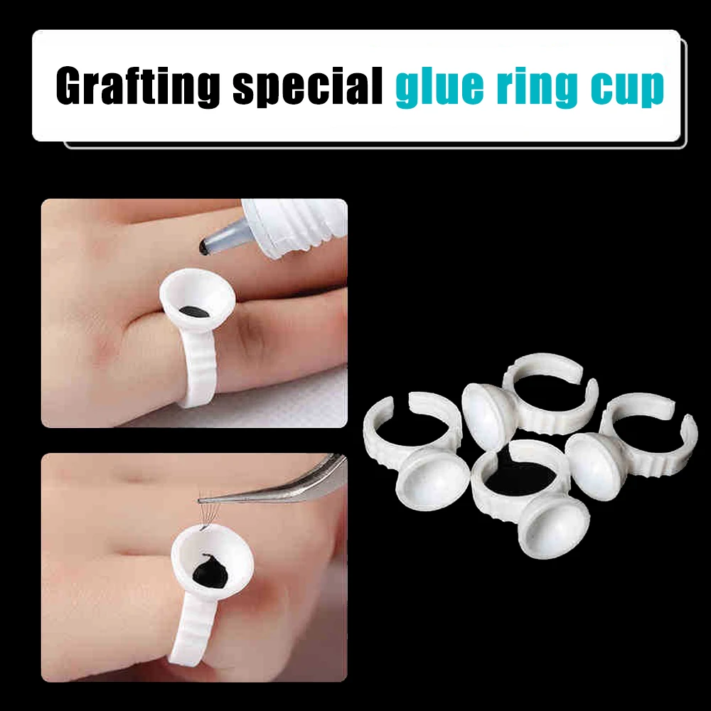 Tatuagem Ink Ring Cup, Descartável Tattoo Ink Holder, Microblading Sobrancelha Pigmentos Recipiente, Maquiagem Acessórios, 500 Pcs, 300 Pcs, 100Pcs