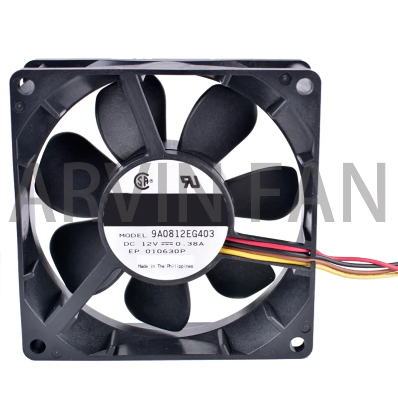 COOLING REVOLUTION 9A0812EG403 8cm 80mm Fan 8025  12V 0.38A 4-wire 4pin Double Ball Bearing Large Air Volume Cooling Fan