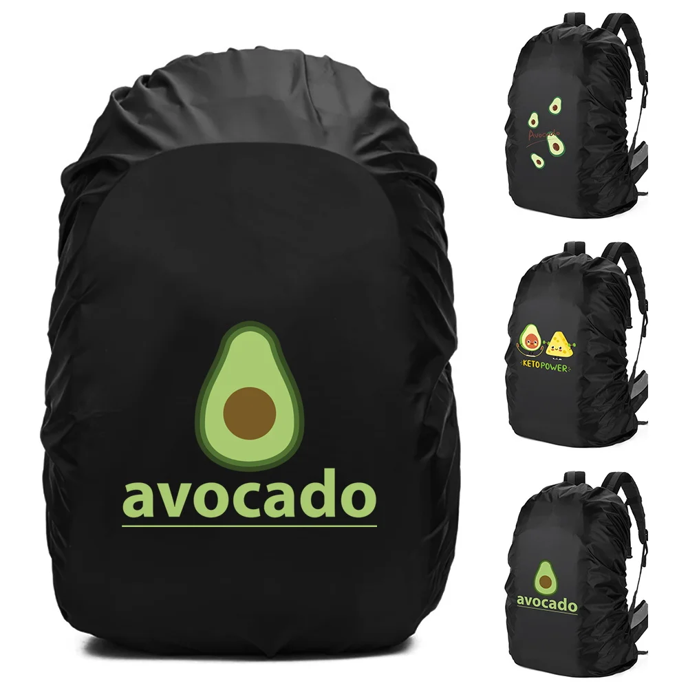 Avocado Pattern 20-70L Backpack Cover Portable Backpack Cover Foldable Climbing Camping Hiking Accessories Backpack Cover Unisex