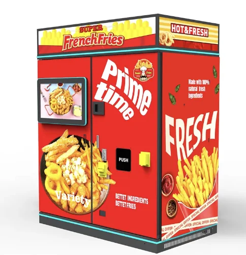 

Commercial Fully Automatic Outdoor Hot Fresh Fast Food Self Service Smart Touch Screen French Fries Vending Machine
