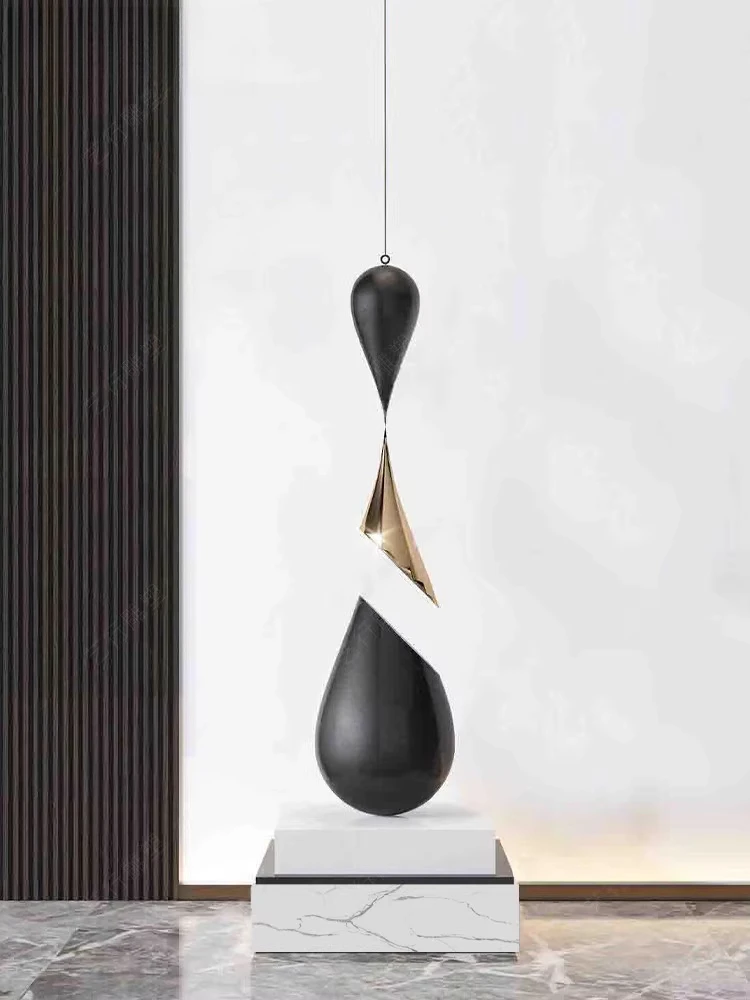 

Modern home entrance model room wall niche decoration splicing art water drop electroplating art ornament