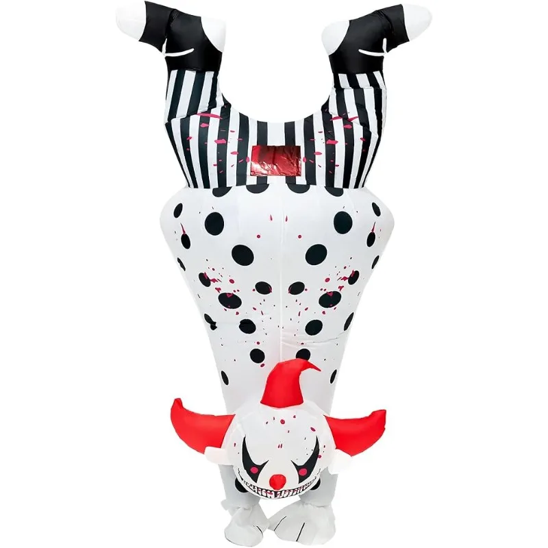 زي قابل للنفخ للبالغين المهرج الدموي بدلة قابلة للنفخ للهالوين وعيد الميلاد كرنفال موضوع حفلة الوقوف على اليدين مهرج بدلة كاملة للجسم #2
