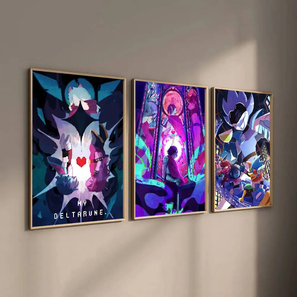 Video Game Classic Cartoon D-Deltarune Anime Posters HD Print Vintage Wall Art Decor for Home Study Room view 3
