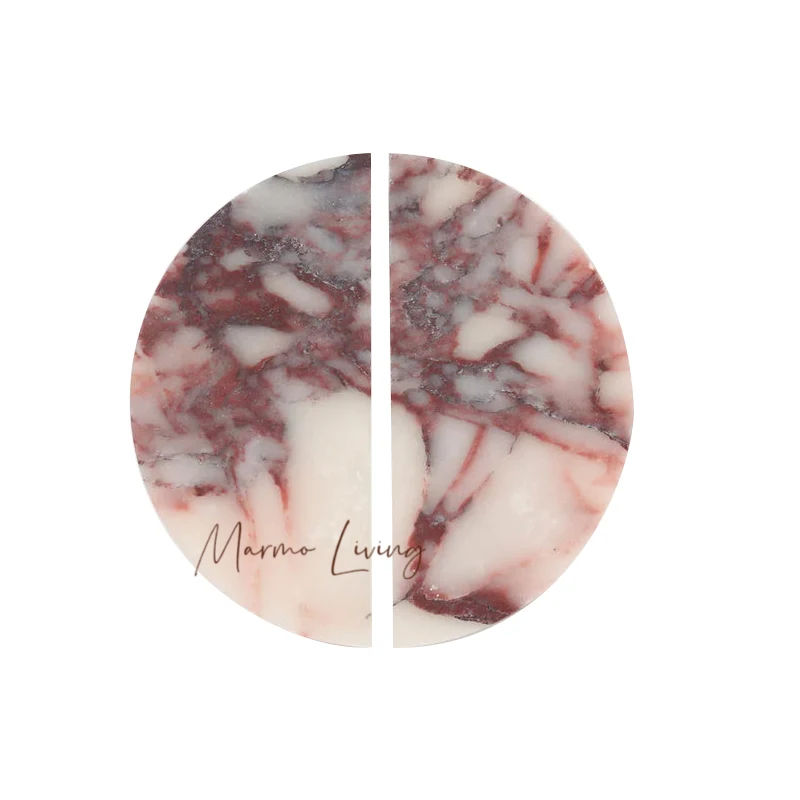 Décoration de la maison français turc calacatta violet poignée en marbre naturel tiroir armoire armoire supérieure Villa grande poignée de porte