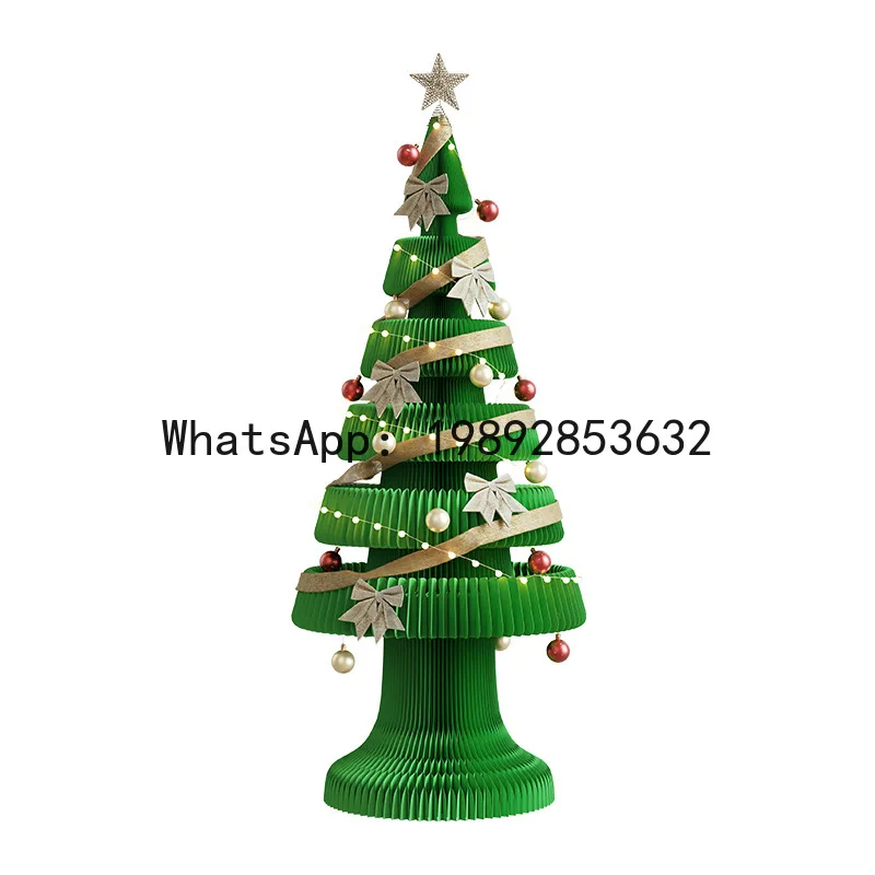 

Новогодняя елка из бумаги PYJ Eighteen для украшения интерьера гостиной, напольная, для торговых центров, декор для витрин, Новый год