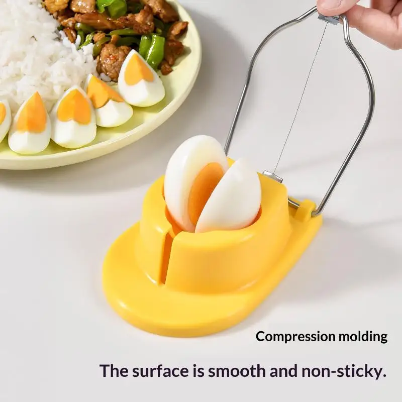 Efficient Boiled & Preserved Egg Divider for Home, Labor‑saving Rust Resistant Two‑Blade Handheld Egg Cutter