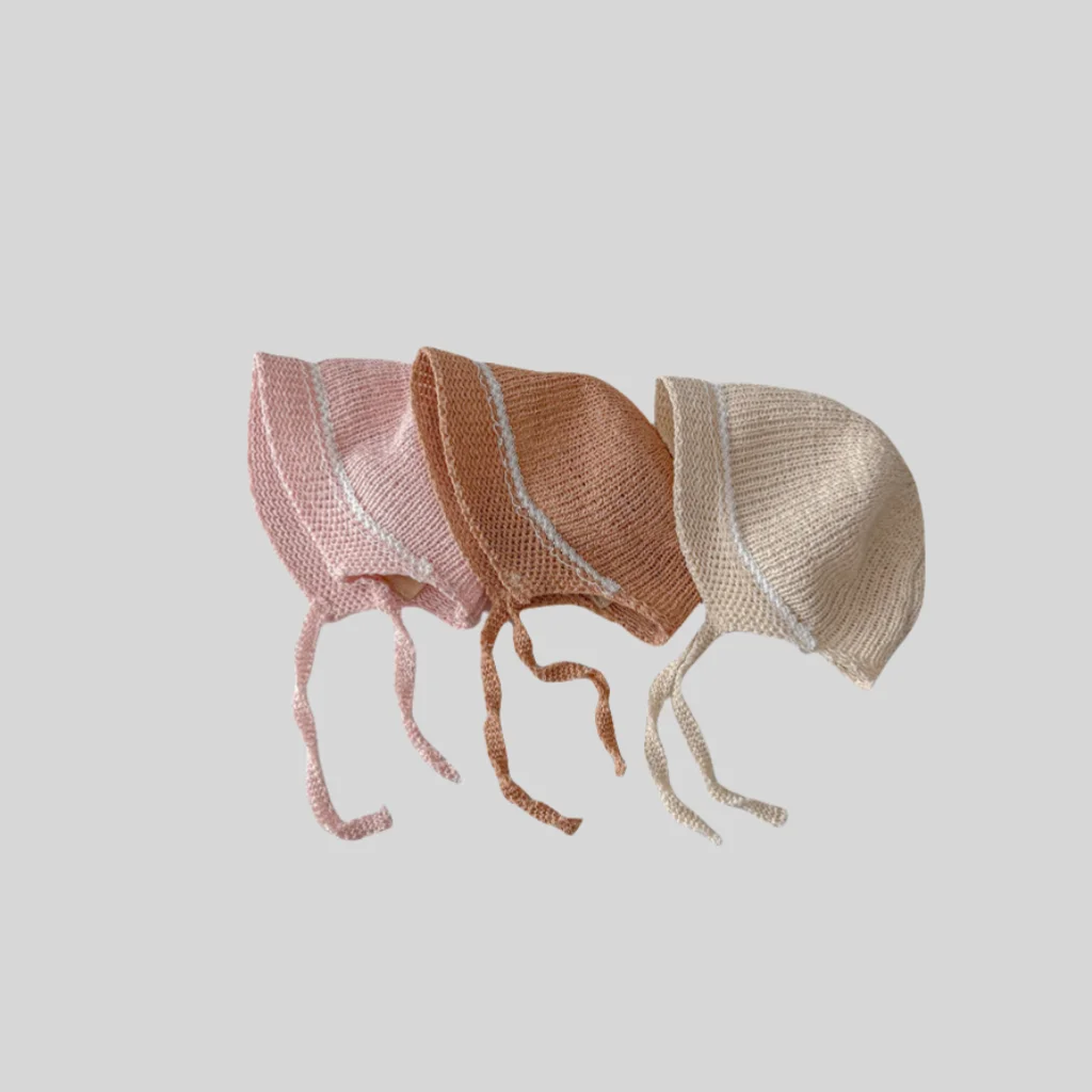 

2025 Spring Summer Korean Style Striped Cotton Fisherman Hat for Toddler Kids Thin Breathable Stylish Sun Protection