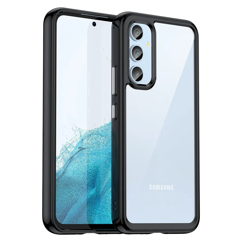 For Samsung Galaxy A54 5G Case Samsung A23 A53 A14 A24 A34 A54 5G Cover Colorful Soft Edge Silicone Transparent Bumper For A54