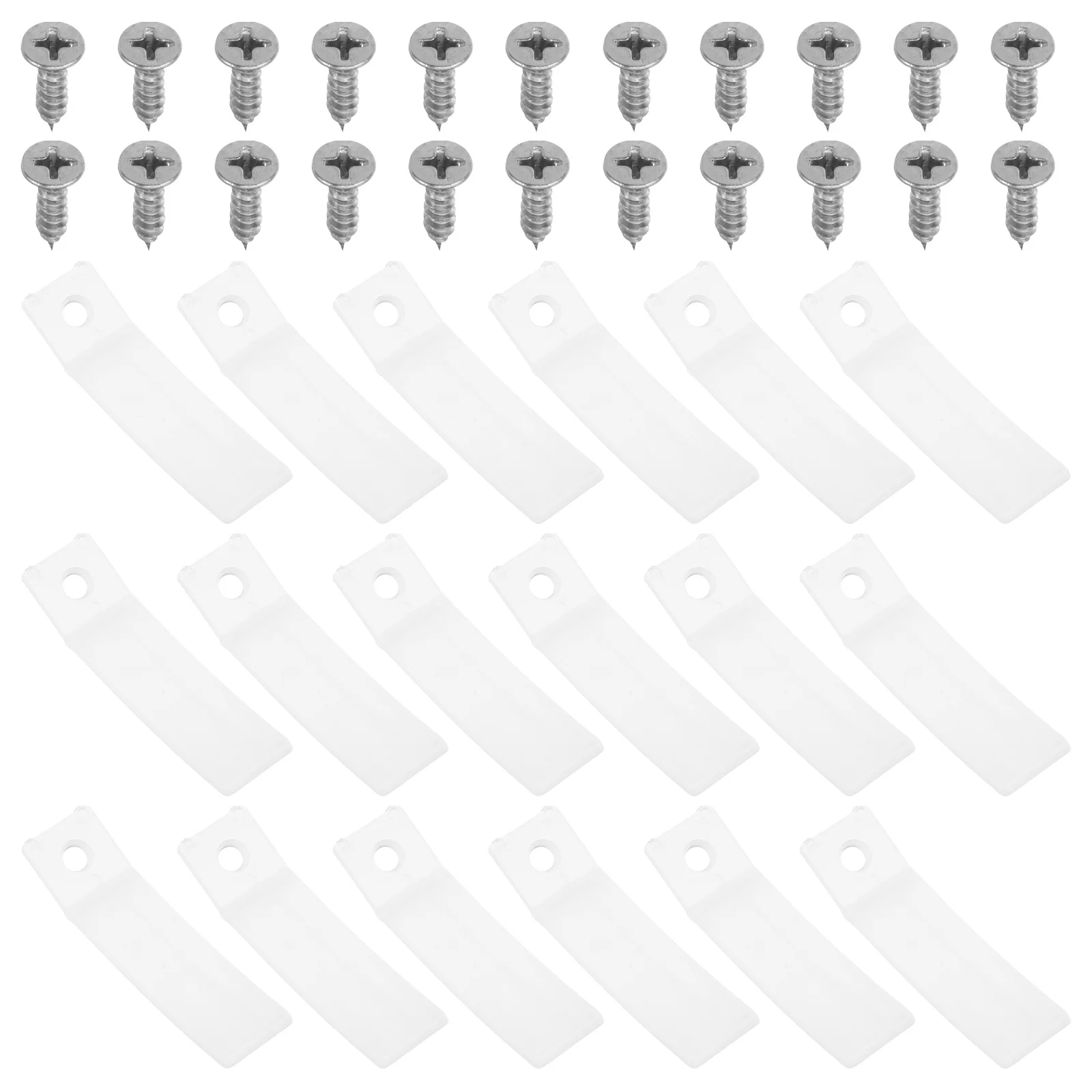 40-set doorzichtige plastic antislip rechthoek voor meubelbodemreparatietool Gemakkelijk te installeren stopt voor dressoir Plastic ladestoppers