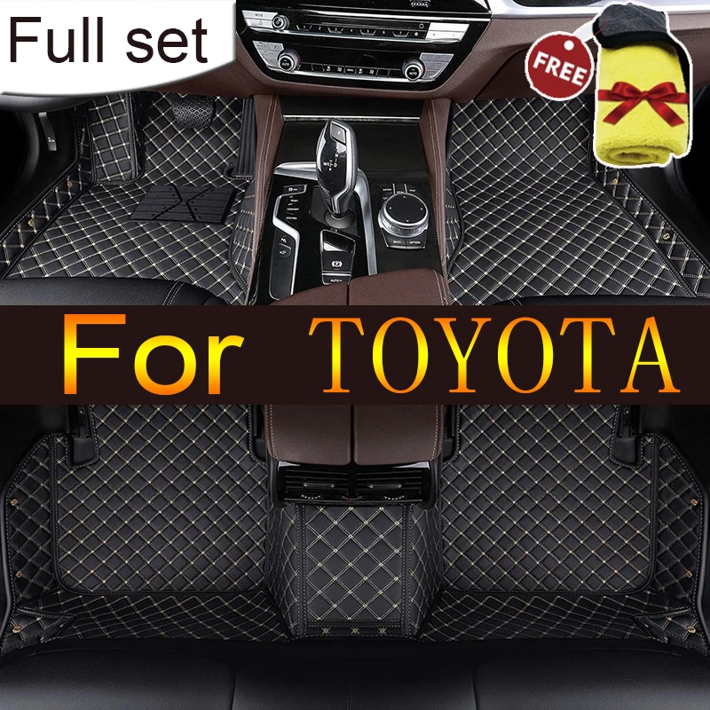 Leather Car Floor Mats For TOYOTA  MR2  Rush Celica Raize LJ-73 Wigo YARiS L Aygo SIENTA   Car accessories