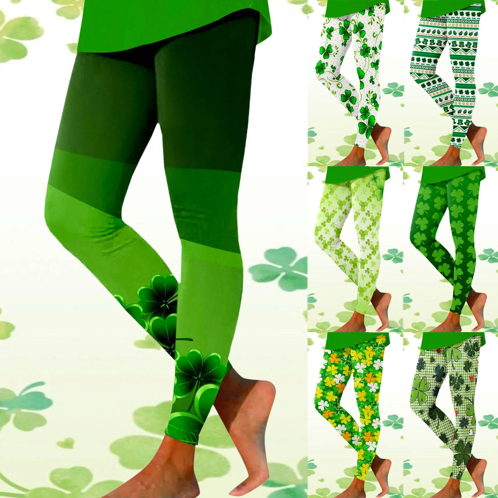 St. Patrick'S Day-mallas deportivas estampadas para mujer, Leggings informales de Yoga, pantalones Vintage