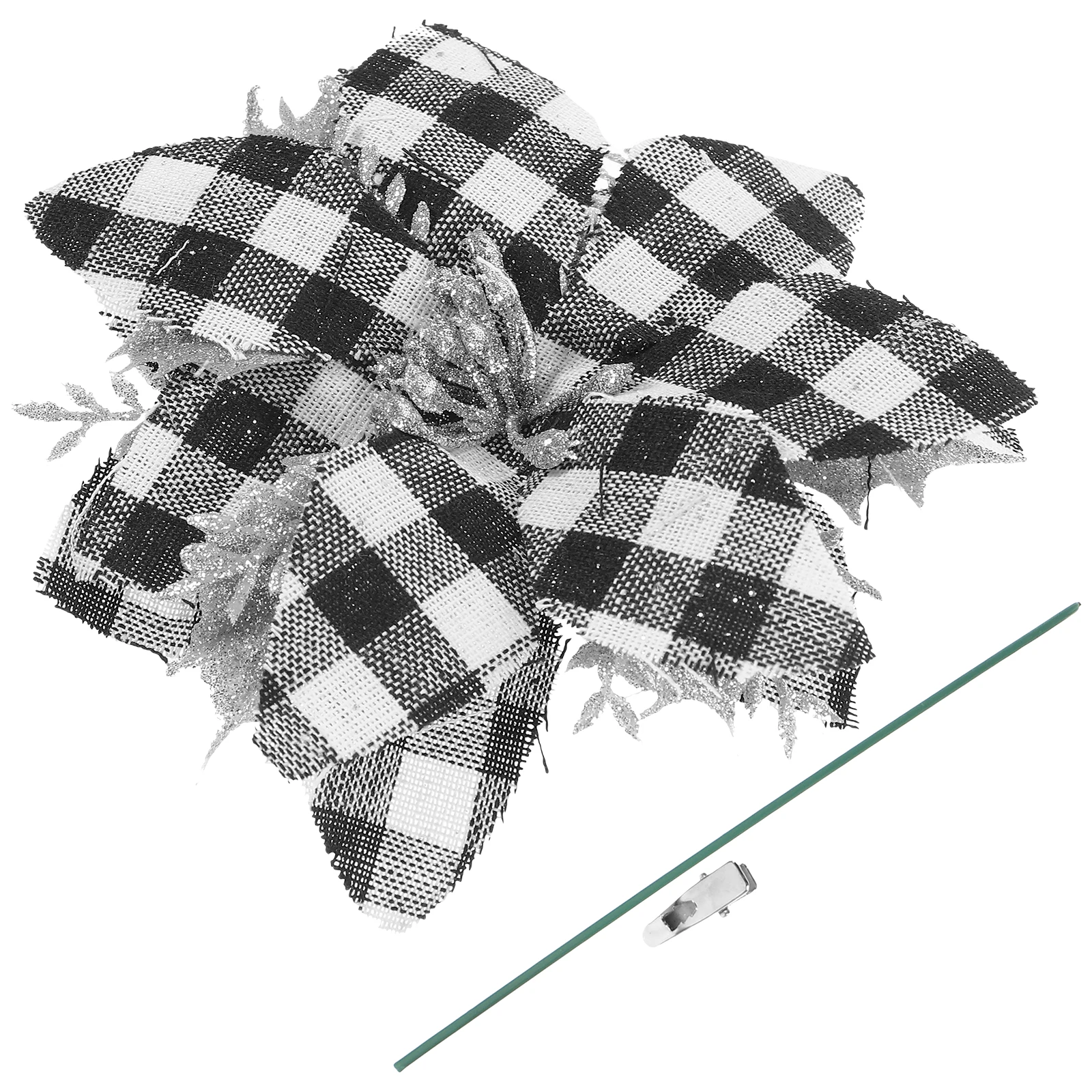 

1Set Xmas Poinsettia Flower Decor Christmas Tree Decorations Reusable Non-Fading Holiday Floral for DIY Scene Photography