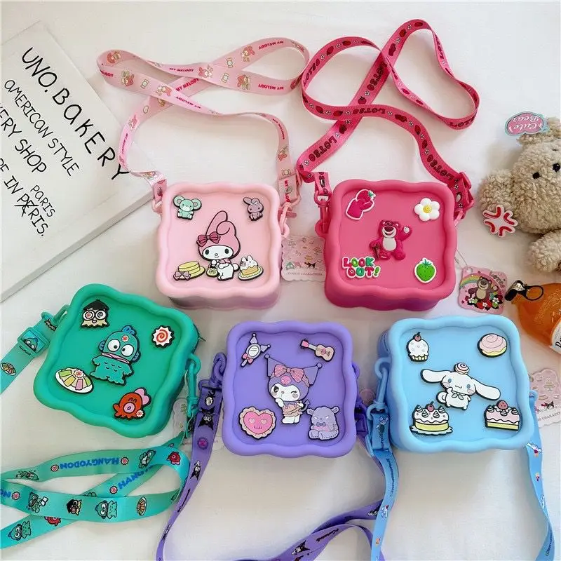 

Sweet Sanrio Cinnamoroll Hangyodon Anime Kawaii Ins Children Crossbody Bag Cute Cartoon My Melody Storage Purse Gifts for Kids