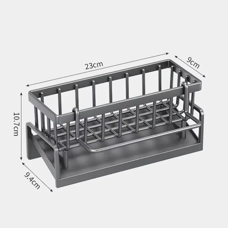 Kitchen Sink Drain Rack Organizer ABS Plastic Sink Storage Shelf Soap Sponge Holder Dishcloth Detergent Drainage Rack Basket