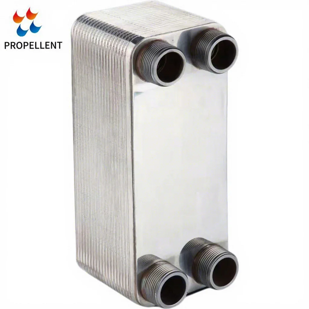PLQ110 Stainless Steel Copper Brazed Plate Heat Exchanger Industrial Cooling Heat Recovery Competitive Price High Pressure
