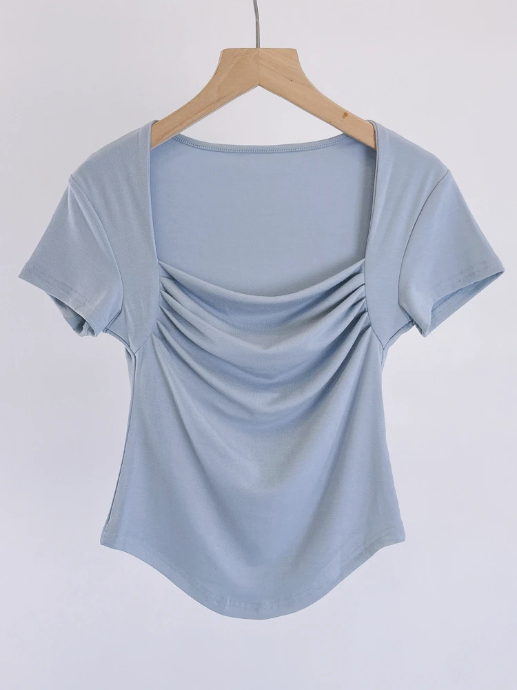 زي رقص كلاسيكي للنساء بأكمام قصيرة وياقة مربعة، زي تدريب الباليه والرقص الحديث للمعلمين والطلاب، ملابس صيفية