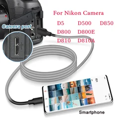 OTG Cable for Mobile phone Type-C to USB3.0 Camera,For Nikon Camera D5 D500 D800 D800E D810 D810A D850,USB3.0 data transmission