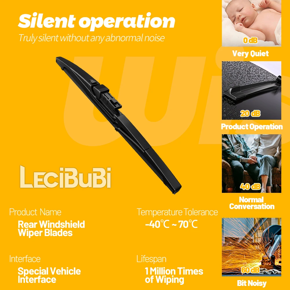 For Renault Twingo 2 2007-2014 2008 2009 2010 2011 Rear Windshield Windscreen Wiper Blade Tailgate Window Wipers Accessories