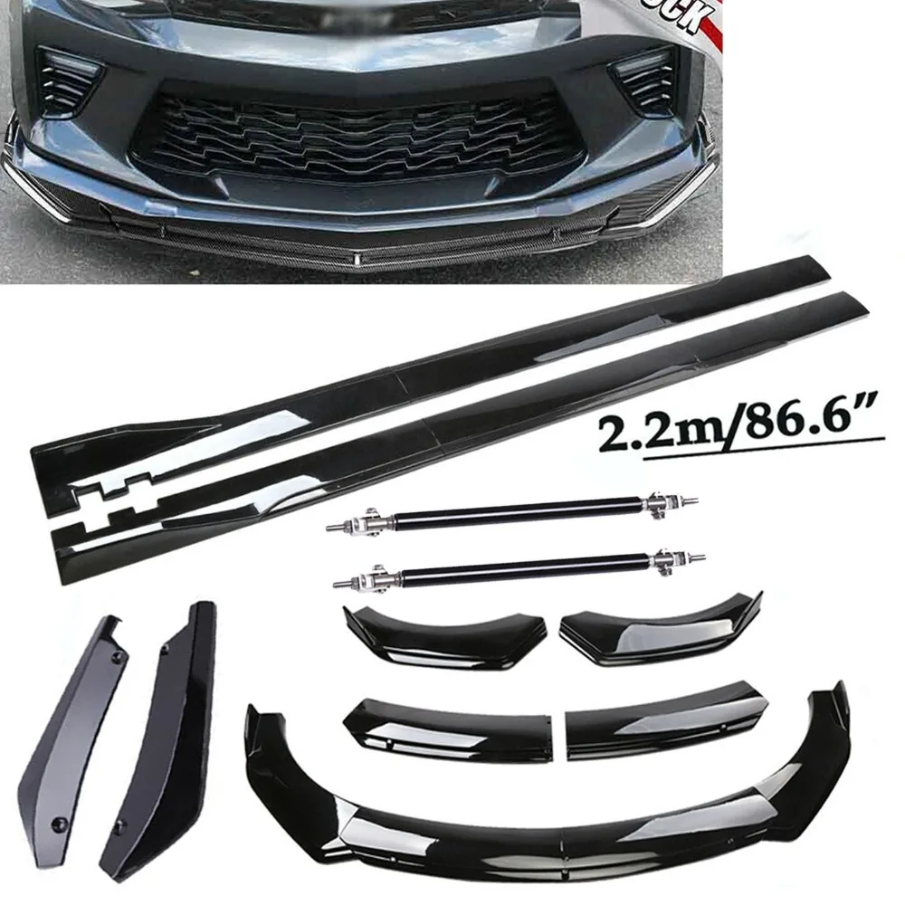 

Front Bumper Spoiler Body Kit / Side Skirt For Ford Edge 2007-2021 Glossy Black United States