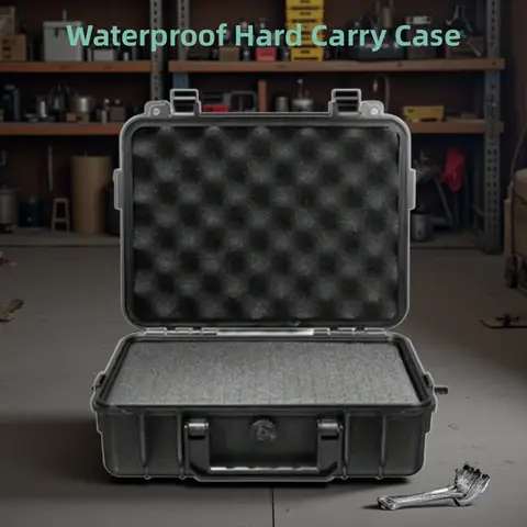 Waterproof Hard Carry Case Bag Toolbox With Pre-cut Sponge Storage Box Safety Protector Organizer Hardware Box Impact Resistant