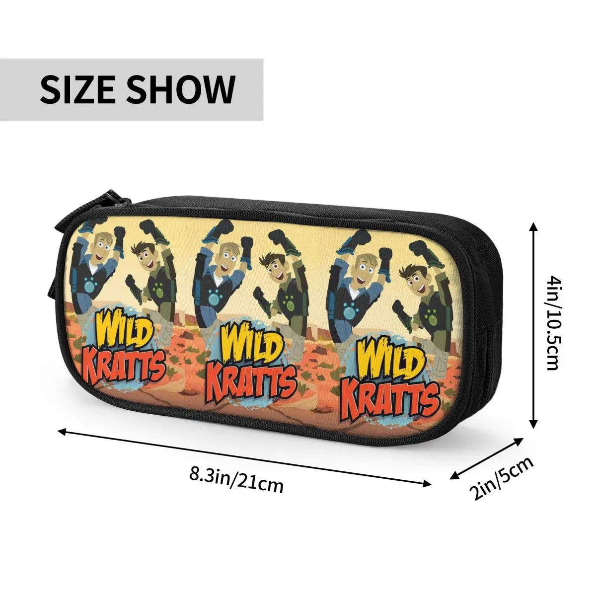 Pattern Logo Wild Kratts Pencil Cases for Student Gifts Pen Box Pencil Bag Big Capacity Pencil Pouch