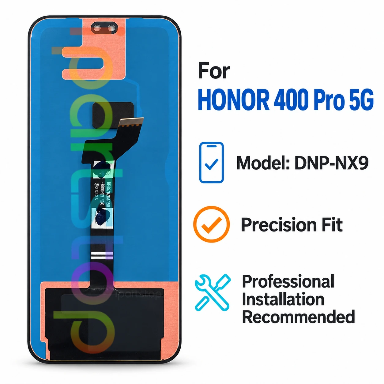iParts Replacement New Display for Honor 400 Pro 5G DNP-NX9 120Hz AMOLED Touch Screen Digitizer With Frame Assembly OEM Tested