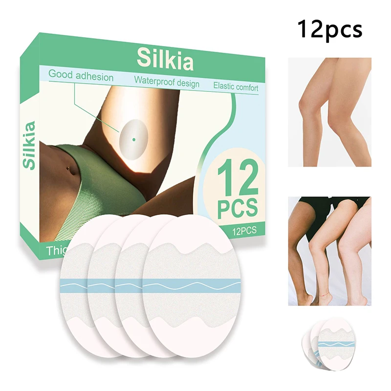 12Pcs Invisible Anti-ChafingThigh Tapes Unisex Disposable Thigh Pads Body Care Anti-friction Patches Protector Rubbing Stickers