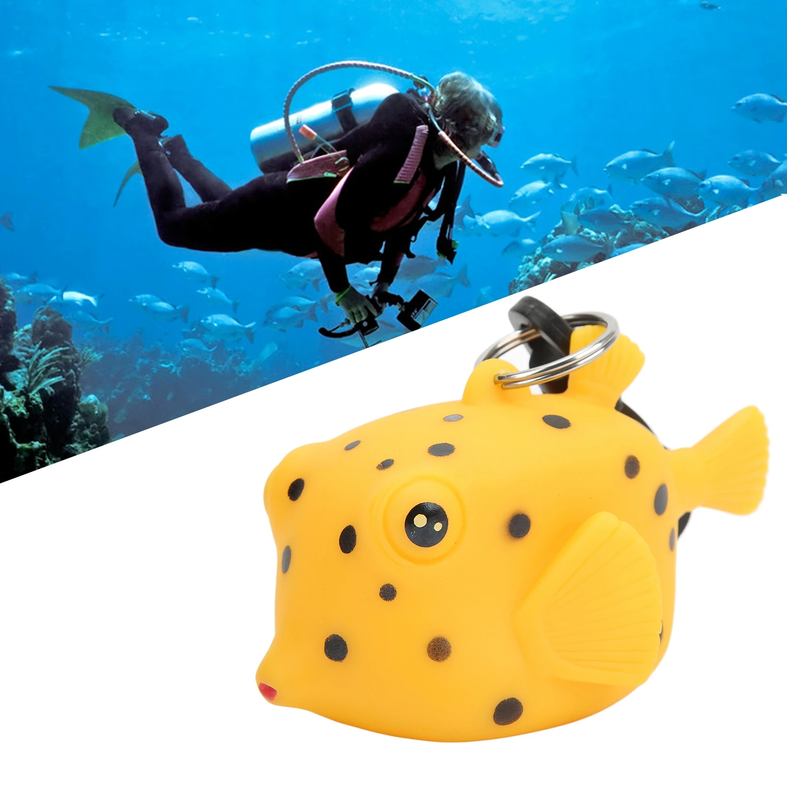 Cartoon Fish Scuba Diving Mouthpiece Dustproof Cover Second Stage Regulator Holder with Clip Scuba Dive Regulator Octopus Holder