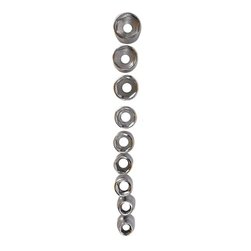 A25F-4 Set Hand Tools 1/4 Inch Drive Hex Bit Socket Wrench Set Sleeve Wrench Set Wrench Adapter 5/6/7/8/9/10/11/12/13Mm