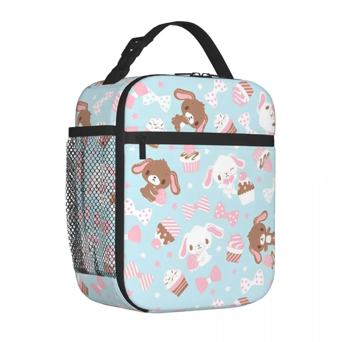 

Sugar Rabbit Insulated Lunch Bags Portable Sugarbunnies Meal Container Cooler Bag Lunch Box Tote Beach Outdoor Men Women