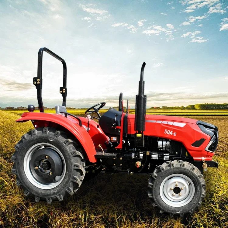 Chine 4WD 50hp Mini tracteur agricole chargeur frontal moteur de pelle rétro 4x4 petit tracteur agricole agricole mini-camions-pour