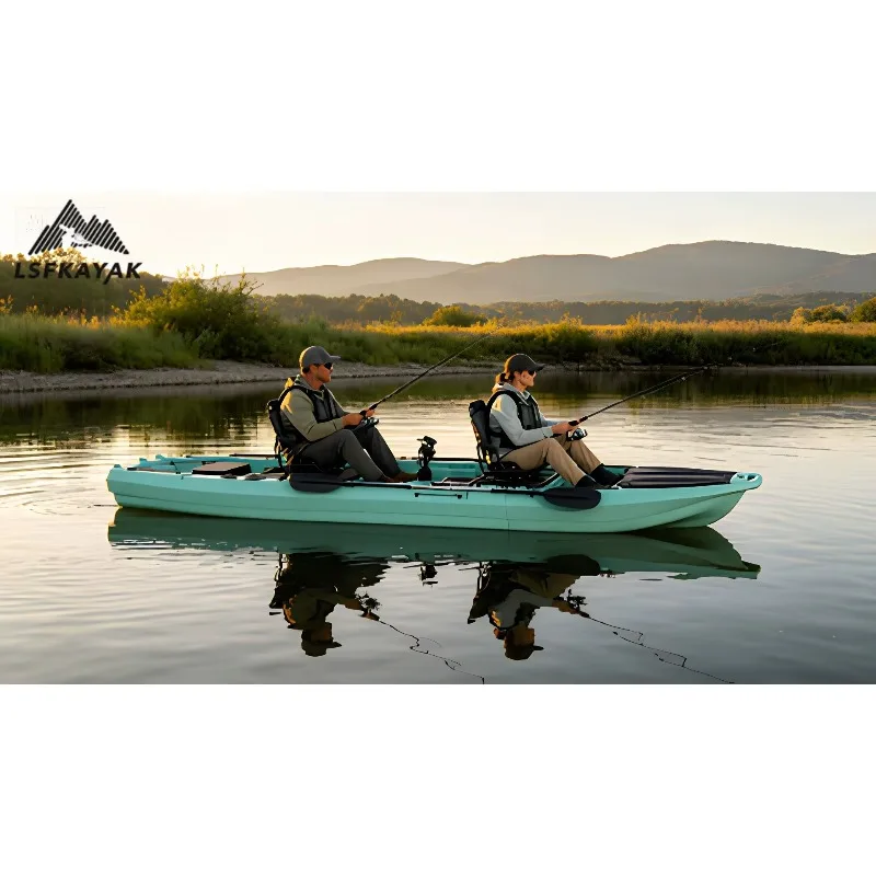 BIG Dace Kingfisher Tandem FIN PDL 14 Pedal Fishing Boat For Sale Outdoor Surfing Plastic For Sale
