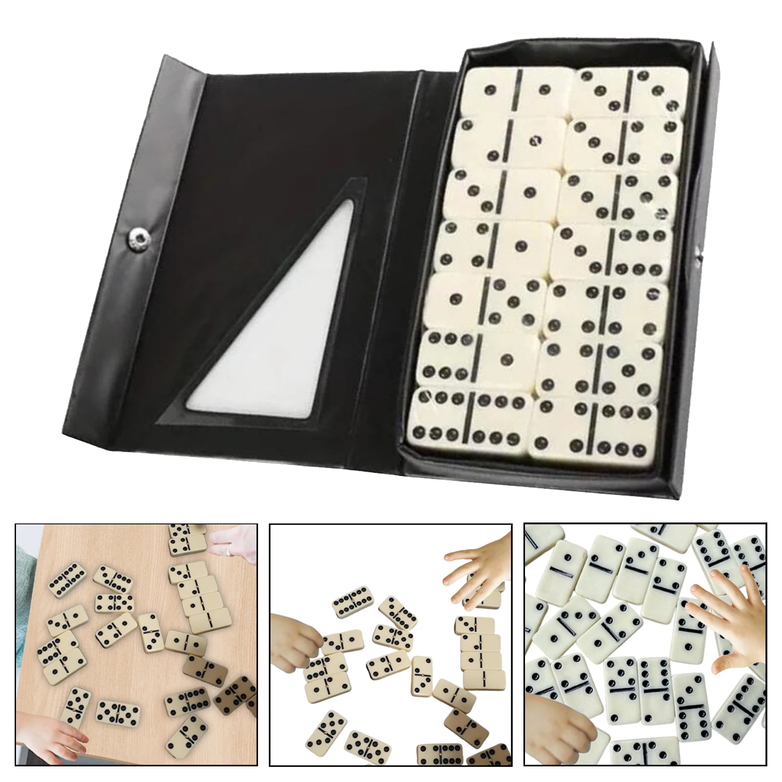 28 Stuks Dubbele Zes Domino Set Entertainment Vrije Tijd Reizen Leuk Tafelspel Domino Speelgoed Kinderen Puzzel Speelgoed Cadeau