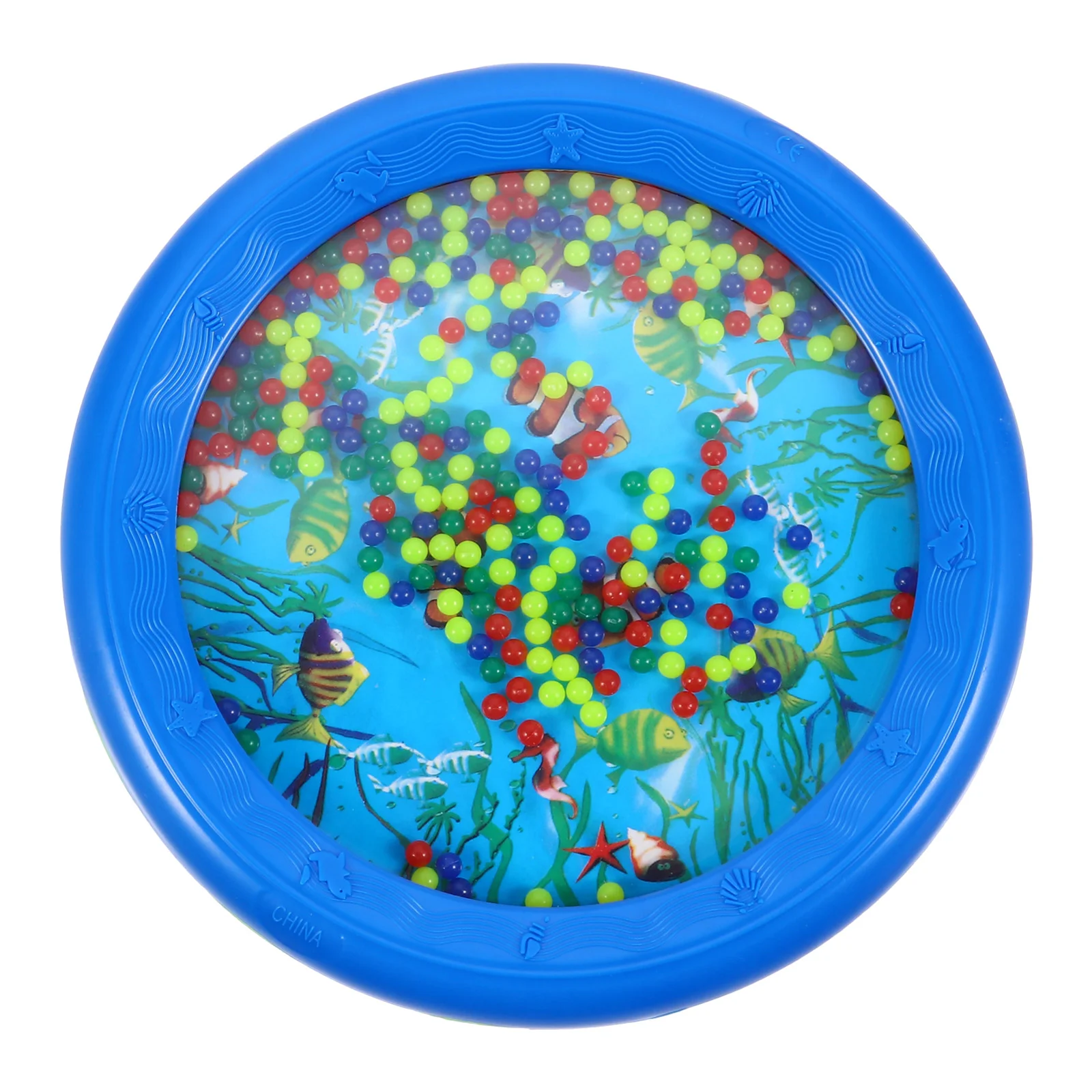 

Surf Drum Beginner Instrument Educational Plaything Ocean Wave Beads Double Sided Music Pvc Kids