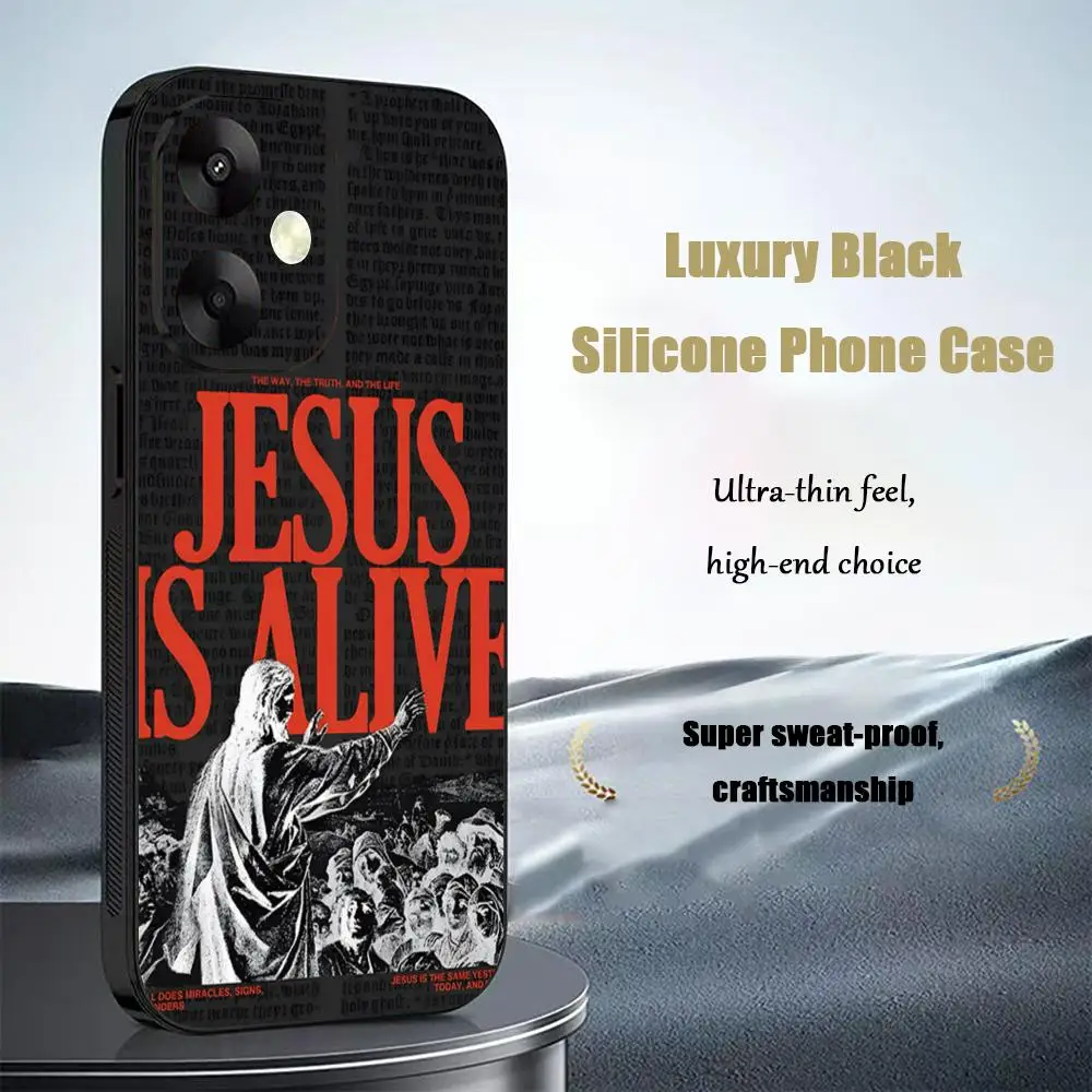 Popular Jesus Christ Art Phone Case For Xiaomi Redmi 14C 13C 12C Note14 13 12 11 10 Pro Plus S Soft Black Phone Cover