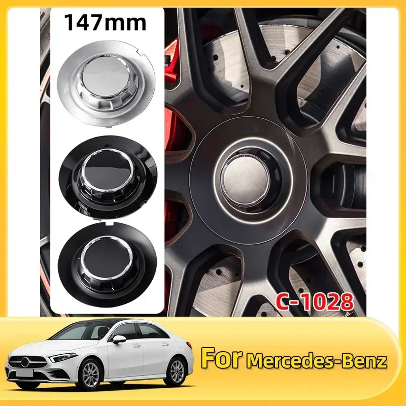 

4PCS 147mm C-1028 17028 Car Wheel Center Hub Cover Cap Badge Logo For Mercedes Benz AMG G350 G500 G63 S680 GLS600 Accessories