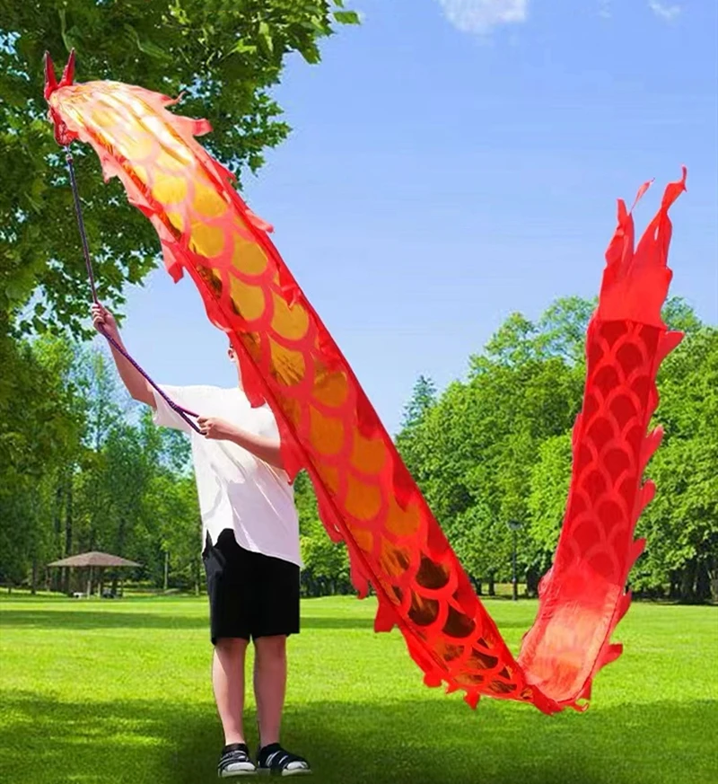 Ruban de performance de danse de dragon coloré pour enfants et adultes, streamer de fitness, sports de plein air, jouets amusants, livraison gratuite, 3m, 5m