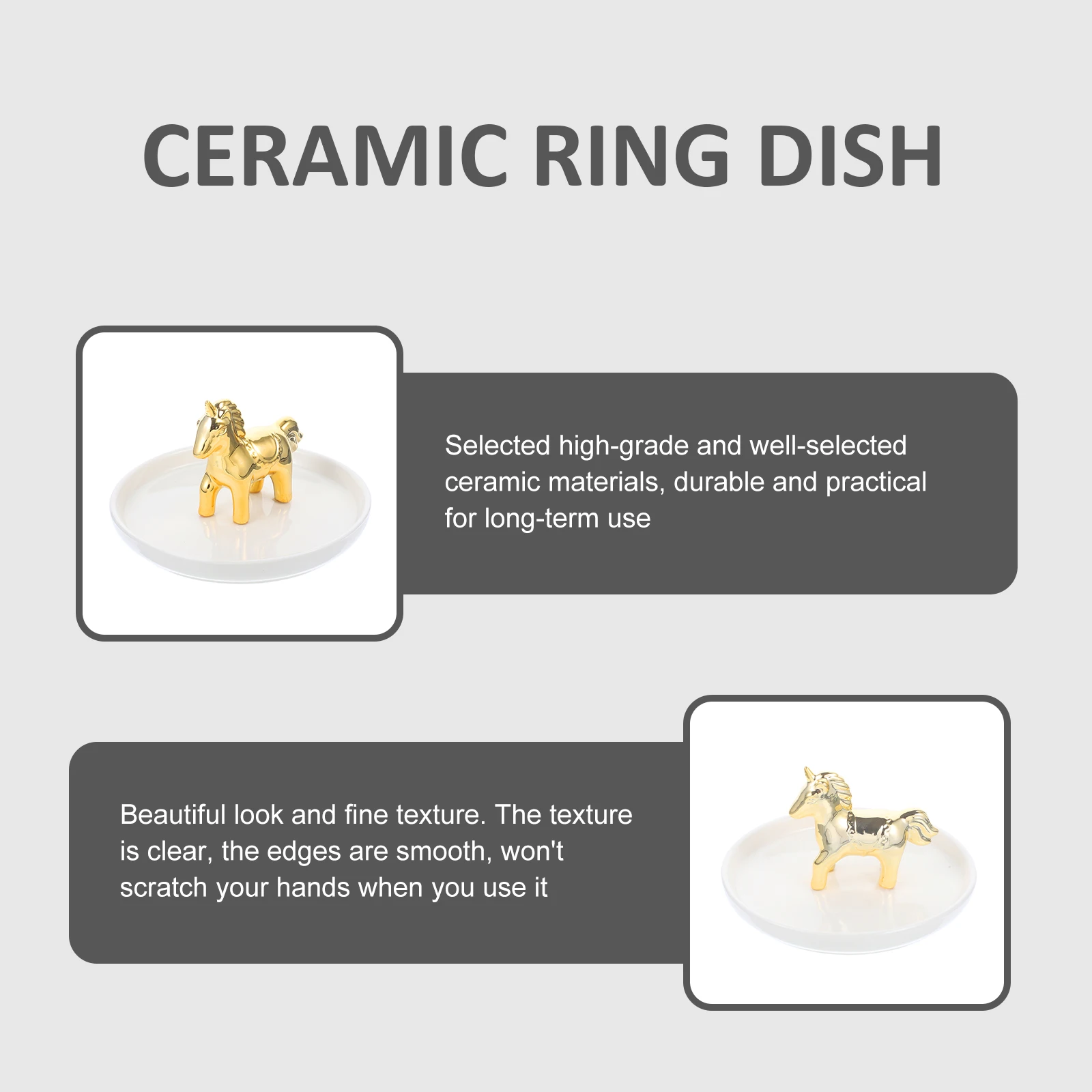 Jewelry Storage Plate Cartoon Animal Ceramic Tray Bedroom Trinket Dish Jewelry Holder Decorative Small Tray Ceramic Ring Dish