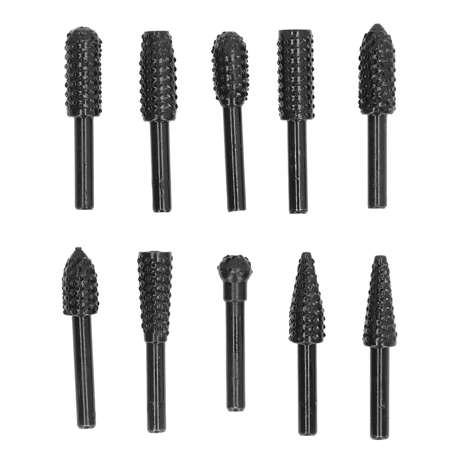 

Carbide Burr Set 1/4 Inch Shank Double Cut Die Grinder Bits for Wood Carving Rasp Tool Accessories
