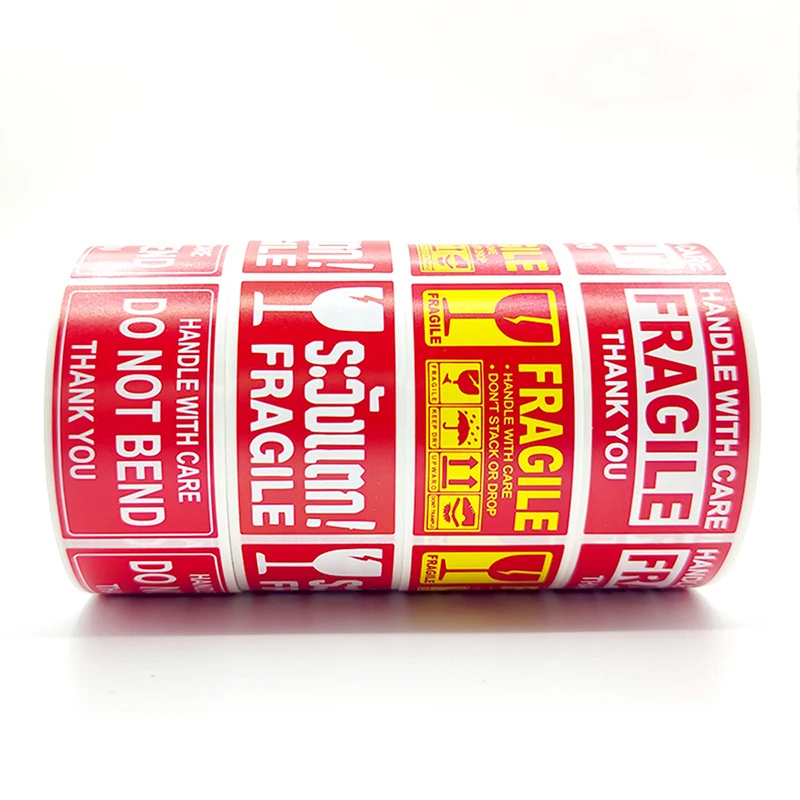 250Pcs/Roll Fragile Warning Label Stickers Please Handle with Care for Goods Shipping Express Label Fast Drop Shipping