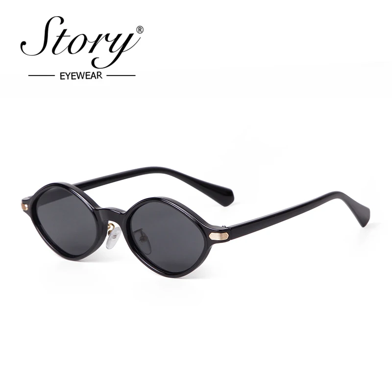 STORY Vintage Rivet Rhombus Sunglasses Women Men Brand Designer Fashion Steam Punk Transparent Frame Polygon Sunglasses S4703D