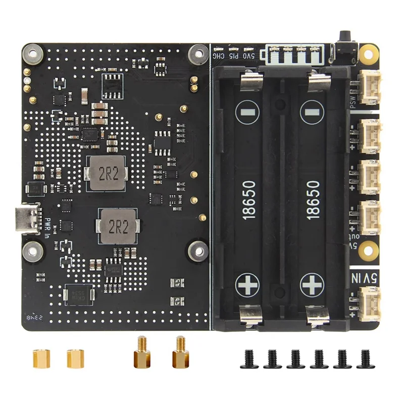 Stylish-Power Management Board Power Management Board Raspberry Pi 5 X1201 V1.1 18650 UPS Auto Power On