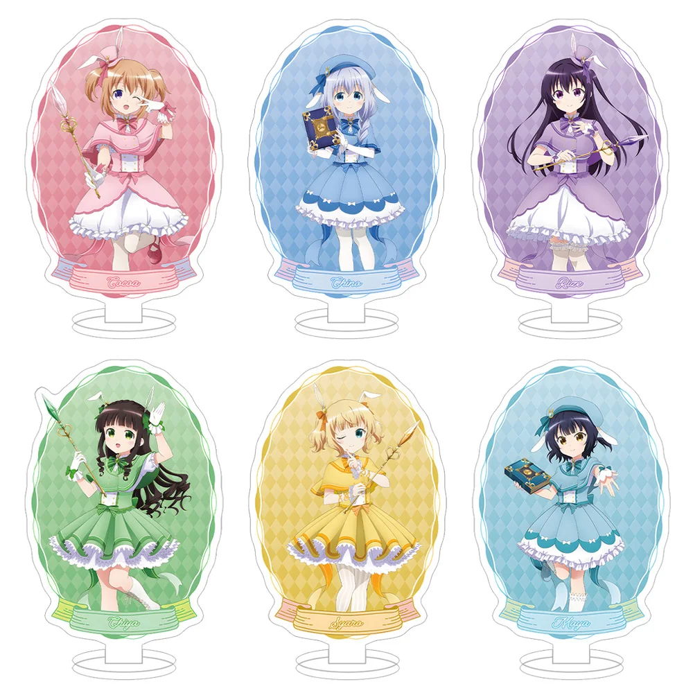 Is the Order a Rabbit Magical Girl ver Megu Mate Rin Mocha Chino Cocoa Rize Chiya Syaro mini Acrylic stand holiday gift Toy